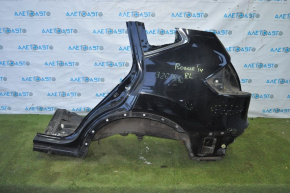 Quarter wing rear left Nissan Rogue 14-20 black, pokes