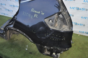 Quarter wing rear left Nissan Rogue 14-20 black, pokes