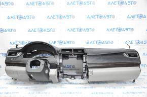 Torpedo front panel without AIRBAG Toyota Camry v55 15-17 usa white stitch with overlay and glove compartment