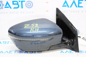Side mirror right complete Nissan Murano z52 15-16 5 pins, turn signal, blue RBG