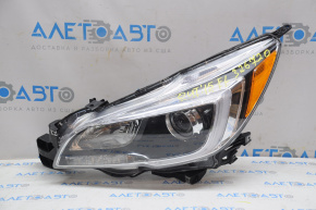 Headlight front left Subaru Outback 15-17 bare dorest halogen dark, crack crepe