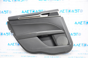 Door trim card rear left Ford Fusion mk5 13-16 black with black insert leather, armrest leather, molding under the tree
