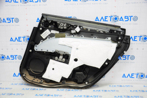 Door trim card rear left Ford Fusion mk5 13-16 black with black insert leather, armrest leather, molding under the tree