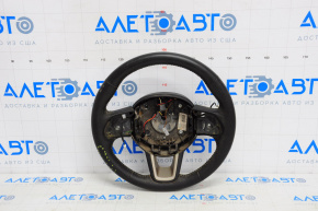 Naked steering wheel Jeep Renegade 15-17 leather black, without cushion and buttons, with overlay, scratches