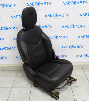 Jeep Renegade 15-17 passenger seat without airbag, manual, black leather, water damage