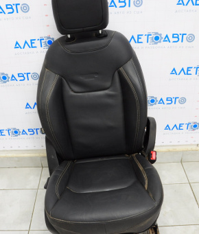Jeep Renegade 15-17 passenger seat without airbag, manual, black leather, water damage