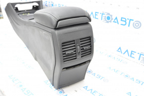 Console central armrest and cup holders Mercedes CLA 14-16 black leather, screwed in screws