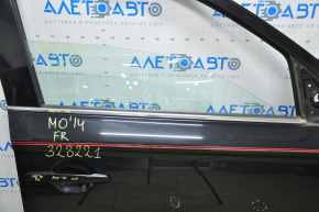Molding door-glass central front right Mitsubishi Outlander 14-22 chrome