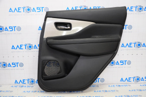 Door trim card rear right Nissan Murano z52 15-18 leather black, gray insert