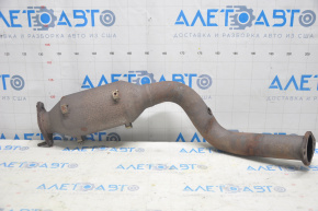 Exhaust line middle part with catalytic converter Nissan Rogue 14-16 stud defect