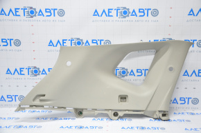 Arch trim left upper Nissan Rogue 14-18 gray under 3 rows, plastic turned white, scratch