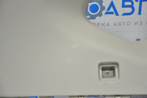 Arch trim left upper Nissan Rogue 14-18 gray under 3 rows, plastic turned white, scratch
