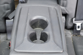 Rear row of seats 2 row Nissan Rogue 14-15 leather black, scratches on armrest