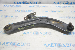 Lower front right control arm Nissan Rogue 14-20 torn silent block and boot, rusty