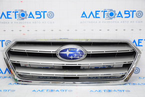 Radiator grill Subaru Legacy 15-17 chrome with badge, crack