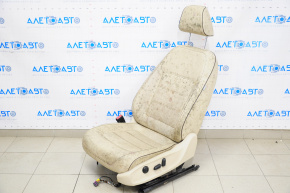 Driver's seat VW Passat b8 16-19 USA with airbag, electric, leather beige black stitching, for cleaning