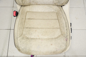 Driver's seat VW Passat b8 16-19 USA with airbag, electric, leather beige black stitching, for cleaning