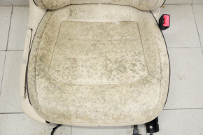 Passenger seat VW Passat b8 16-19 USA with airbag, manual, beige leather, black stitching, for cleaning