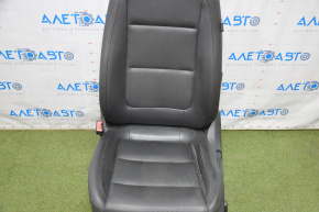 Driver's seat VW Tiguan 09-18 without airbag, electric + fur, leather black, crack on lining