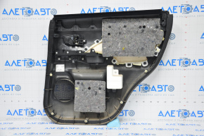 Door trim card rear left Mitsubishi Outlander 14-18 black with black insert leather