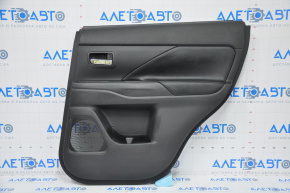 Door trim card rear right Mitsubishi Outlander 14-20 black leather, scratches, worn