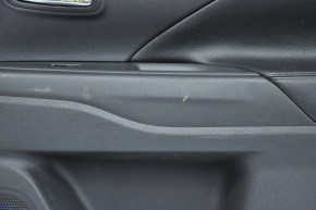 Door trim card rear right Mitsubishi Outlander 14-20 black leather, scratches, worn