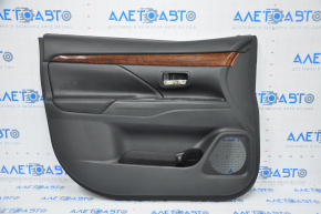 Door trim card front left Mitsubishi Outlander 14-15 black leather insert under the tree