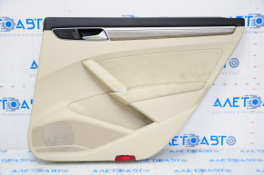 Door trim card rear right VW Passat b8 16-19 USA beige, for cleaning, broken crepe, leather defect