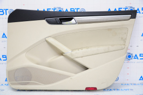 Door trim card front right VW Passat b8 16-19 USA beige, crack in crepe, needs cleaning