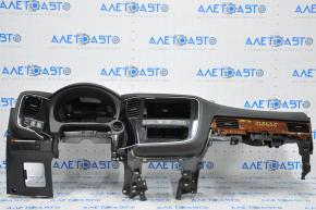 Torpedo front panel without AIRBAG Mitsubishi Outlander 14-22 wood trim, scratches