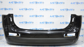 Rear bumper bare Mitsubishi Outlander 14-15 Dores black, dented, torn, painted