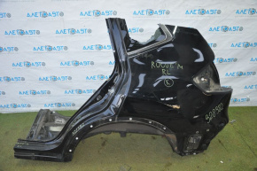 Quarter wing rear left Nissan Rogue 14-20 black, small bump