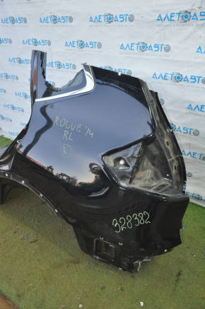 Quarter wing rear left Nissan Rogue 14-20 black, small bump