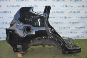 Quarter wing rear right Nissan Rogue 14-20 black, small poke