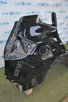 Quarter wing rear right Nissan Rogue 14-20 black, small poke