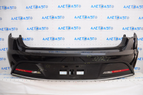 Rear bumper assembly Hyundai Sonata 20-22 US SE with wiring without parking sensors, black, scratches, bumps