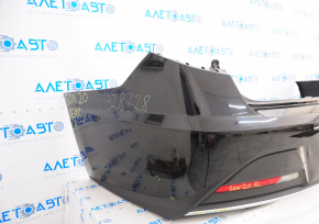Rear bumper assembly Hyundai Sonata 20-22 US SE with wiring without parking sensors, black, scratches, bumps