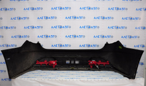 Rear bumper assembly Hyundai Sonata 20-22 US SE with wiring without parking sensors, black, scratches, bumps