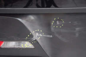 Rear bumper assembly Hyundai Sonata 20-22 US SE with wiring without parking sensors, black, scratches, bumps
