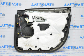Door trim card front left GMC Terrain 12-17 black with black insert leather, armrest leather with red stitching, Pioneer