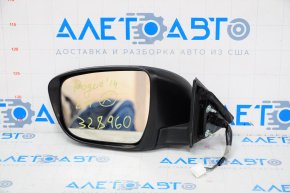 Left side mirror complete Nissan Rogue 14-16 5 pins, turn signal, blue