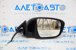 Side mirror right complete Nissan Rogue 14-16 5 pins, turn signal, blue