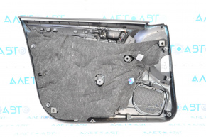 Door trim card front right Audi A4 B8 13-16 rest black with beige insert leather, armrest leather, molding under wood gloss, sedan, broken crepe