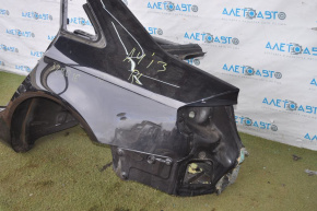 Quarter wing rear left Audi A4 B8 08-16 sedan, black, butt