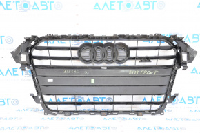 Radiator grille assembly Audi A4 B8 13-16 rest gloss, with badge