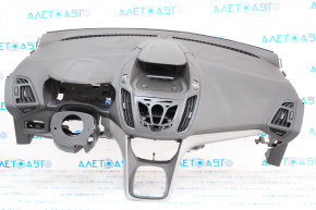 Torpedo front panel with AIRBAG Ford Escape MK3 13-16 prerest, black, glove compartment mount broken