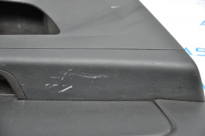 Door trim card rear left GMC Terrain 10-17 black with black insert leather, armrest rubber, scratches, scuffed