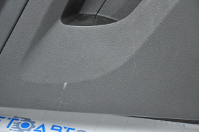 Door trim card rear left GMC Terrain 10-17 black with black insert leather, armrest rubber, scratches, scuffed
