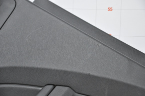 Door trim card rear left GMC Terrain 10-17 black with black insert leather, armrest rubber, scratches, scuffed