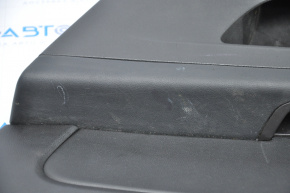 Door trim card rear right GMC Terrain 10-17 black with black insert leather, armrest rubber, scratches, worn